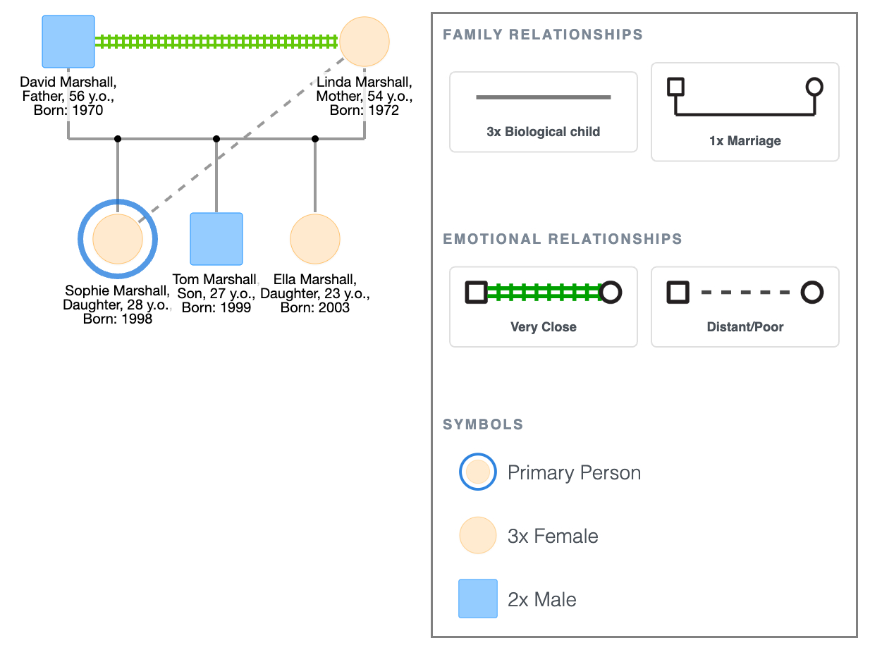 Simple Genogram Example