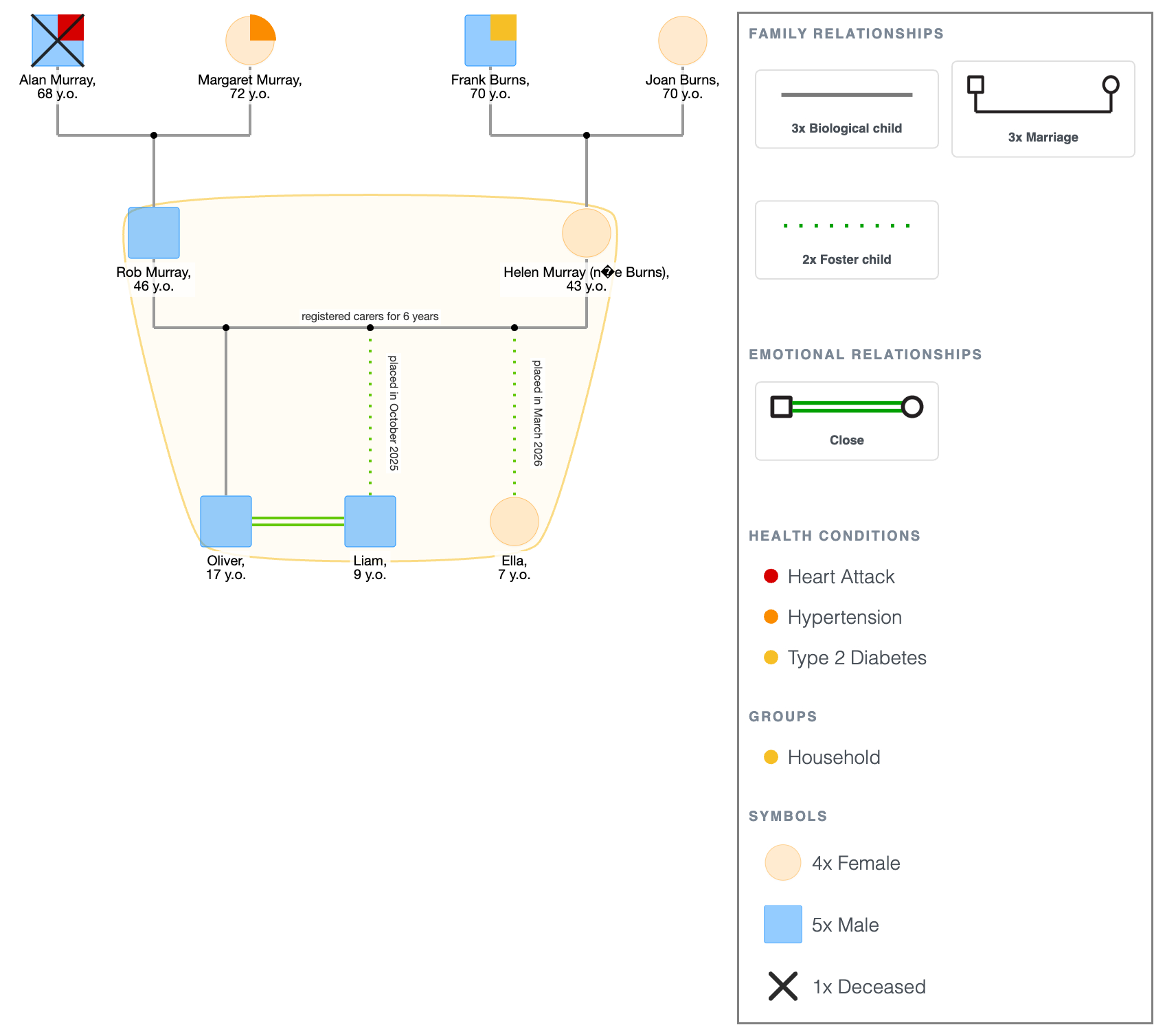 Genogram Example for Foster Families
