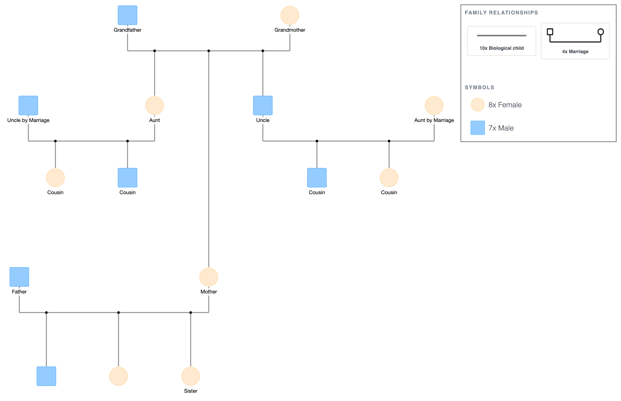 Multi-Branch Family Genogram Template